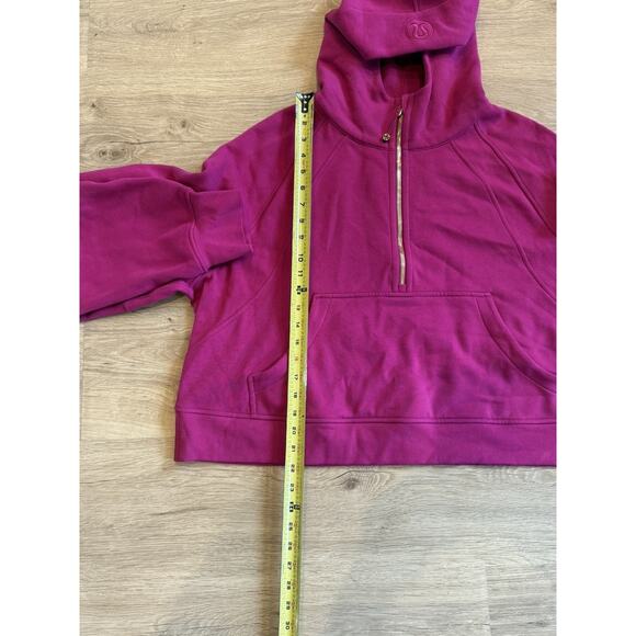 Lululemon Scuba Oversized Half Zip Hoodie Ripened Raspberry/Gold Size XL/XXL - Picture 6 of 7